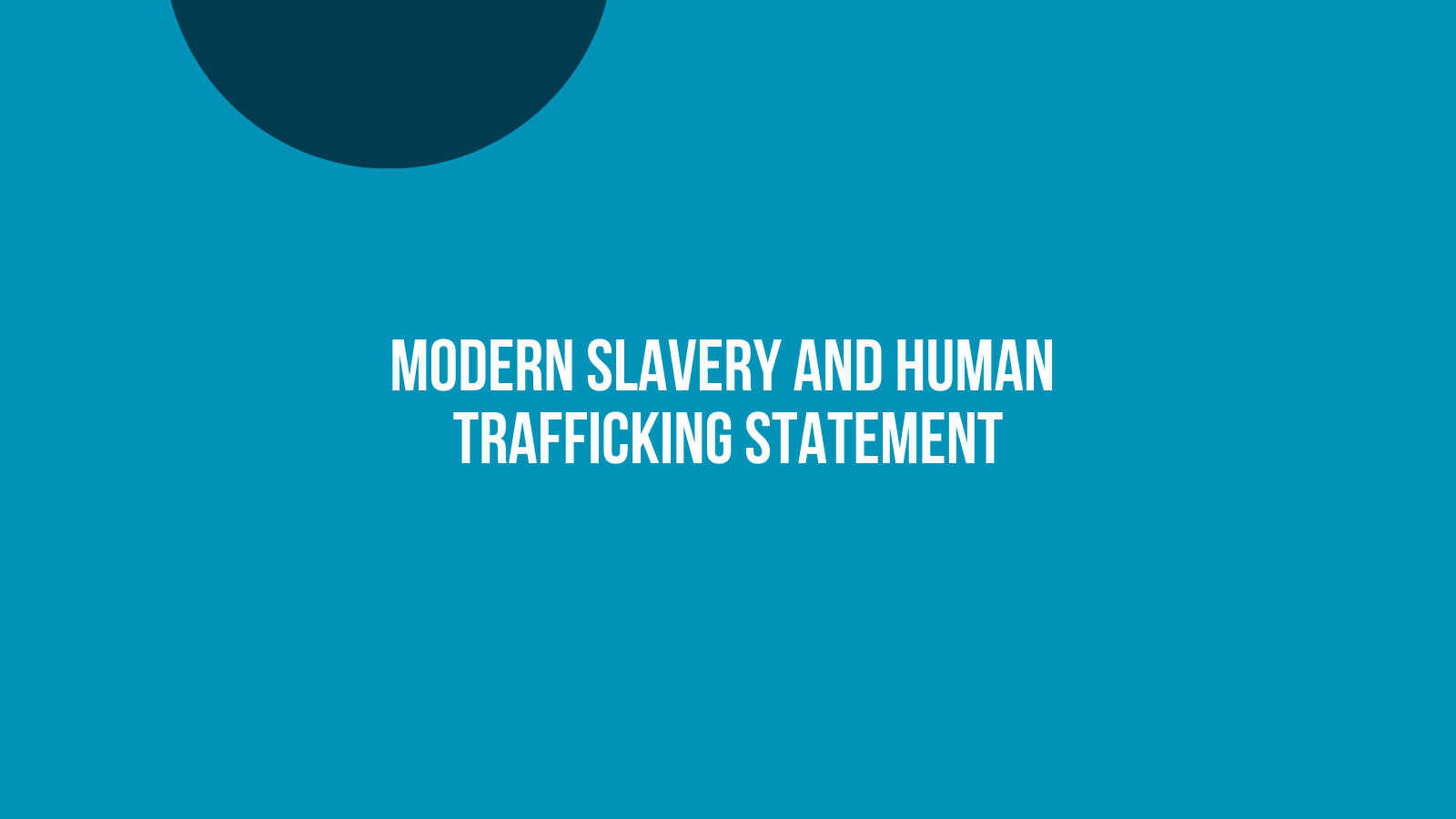 Modern Slavery and Human Trafficking