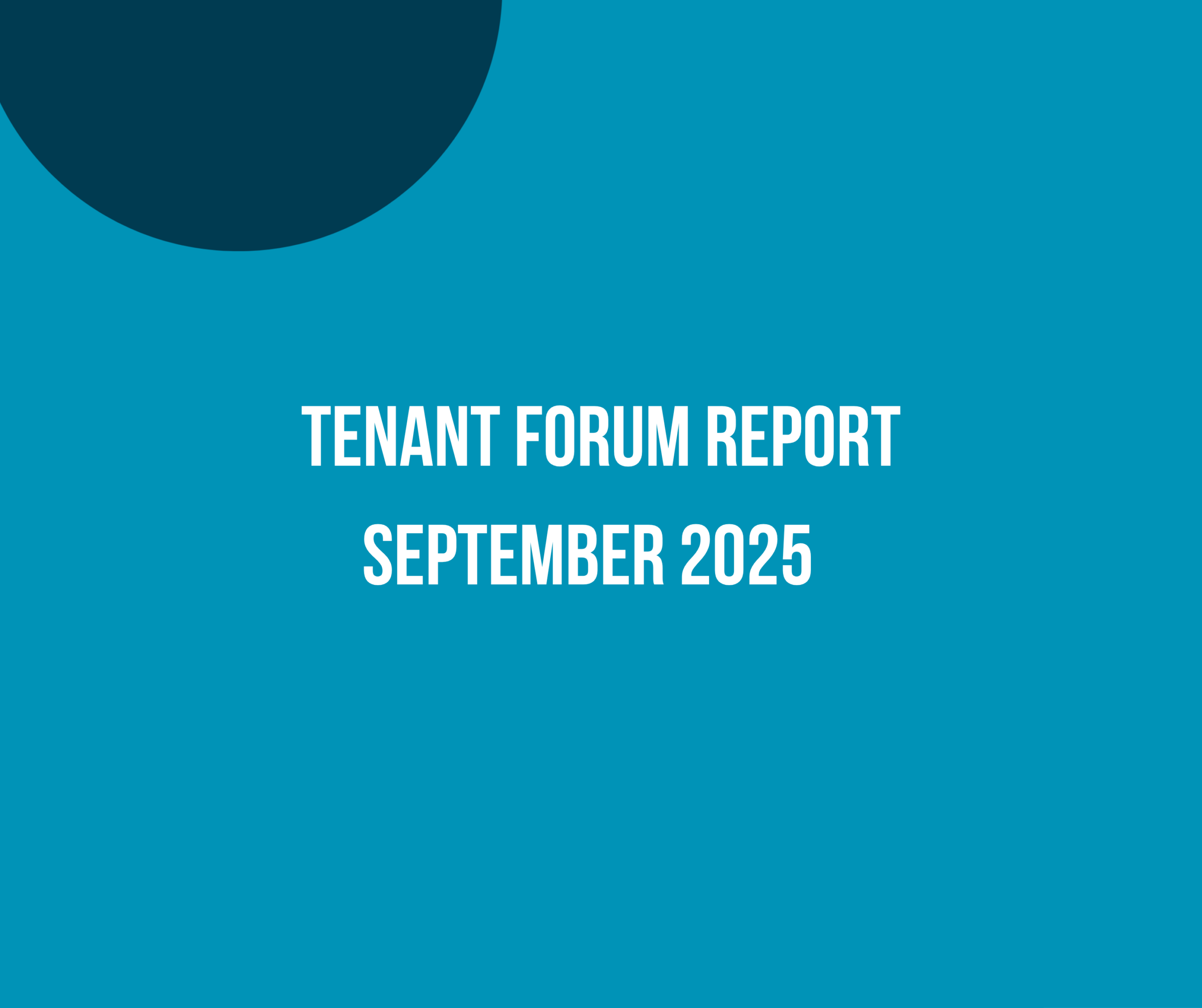 Tenant Forum Report September 2025